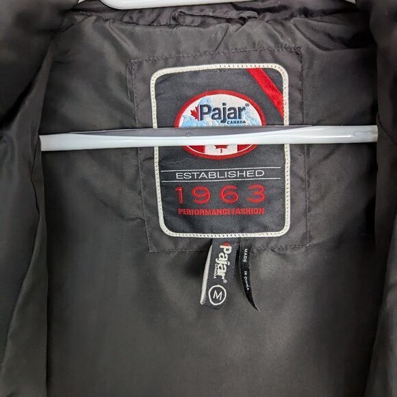 Pajar Men's puffer jacket black down Size M - Picture 6 of 9